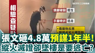 張文縱火滅證卻墜樓 高大成:八成要逃亡 監視器失靈.無線電秀逗? 北捷:保存完整過程 張文預謀1年半! 化名張峰嚴砸4.8萬買中製煙霧彈｜台灣要聞20251221｜三立iNEWS