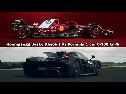 Formula 1 car Vs Koenigsegg Jesko Absolut 0-300 km/h Acceleration Comparison Which one is Quickest?