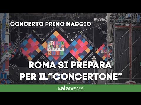Roma, San Giovanni si prepara per il concerto del 1 maggio