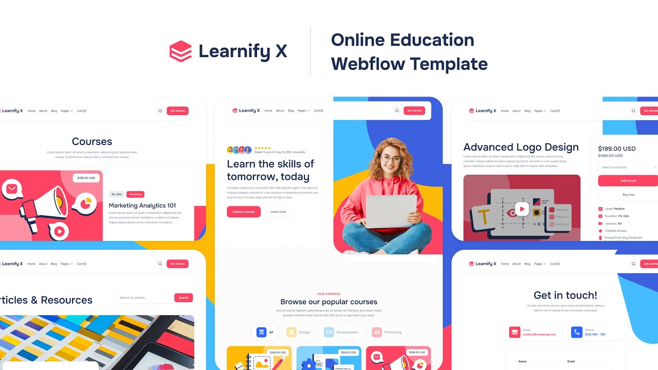 Learnify X - eLearning Webflow Template | BRIX Templates