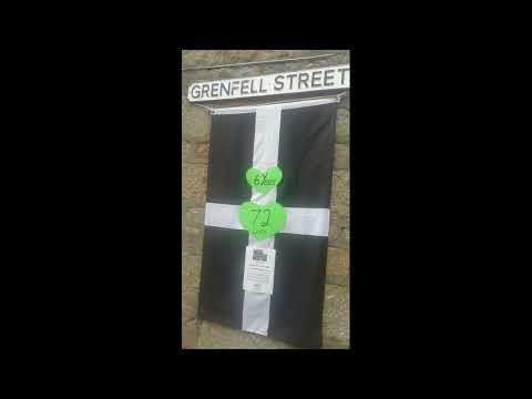 Tribute to Grenfell tragedy in Mousehole, Cornwall