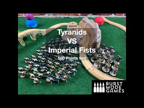 500 point Tyranids vs Imperial Fists Space Marines Combat Patrol Warhammer 40k 9ed Battle Report