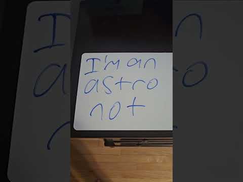 I'm an astro not