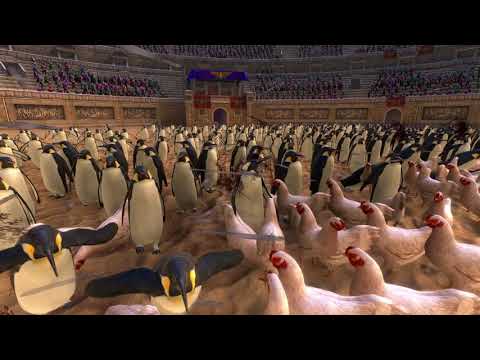 1000 Penguin vs 1000 Chickens - UEBS - Ultimate Epic Battle Simulator Gameplay