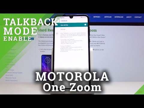 How to Activate TalkBack option on MOTOROLA One Zoom - Android Voice Assistant Feature