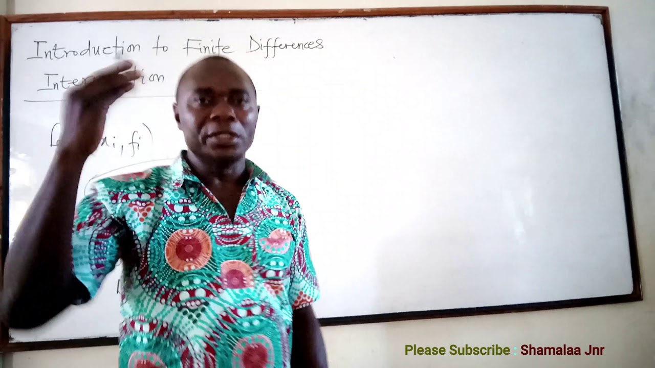 Introduction to Finite Differences Interpolation - Dr. Douglas K. Boah (Shamalaa Jnr/Archimedes)