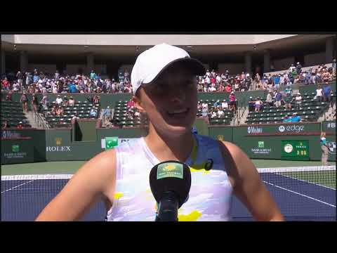 Iga Swiatek vs Anhelina Kalinina interview INDIAN WELLS 2022