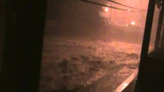flooding on Wisconsin Ave, East Dubuque, IL