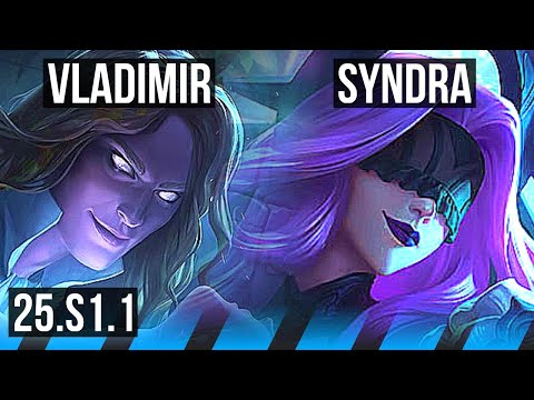 VLADIMIR vs SYNDRA (MID) | 14/2/2, Godlike | NA Challenger | 25.S1.1