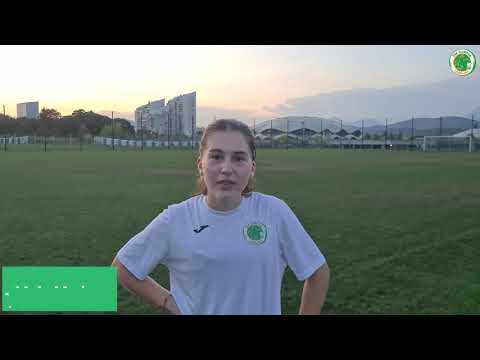 Maja Madon pred tekmo ŽNK Olimpija - ŽNK Gažon