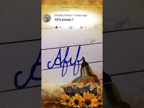 Afifa Name Writing (😊 Requested VIDEO) #namewriting  #cursivewriting #scribblesign #scribblesync