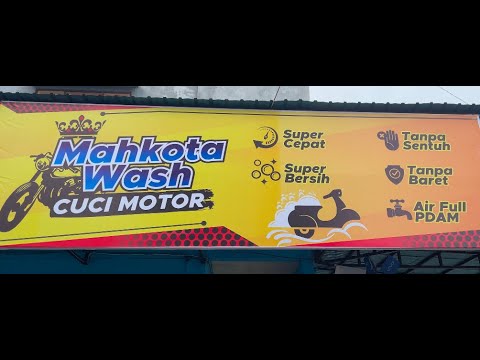 Ribet cuci motor sendiri, serahkan aja ke Mahkota Wash. Super Bersih, Tanpa Sentuh, Banpa Baret.