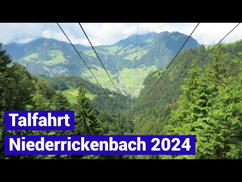 Dallenwil - Niederrickenbach Luftseilbahn Talfahrt 2024 Seilbahn téléphérique cable car Switzerland