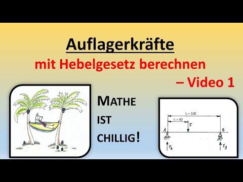 Auflagerkräfte berechnen mit Hebelgesetz – Video 1