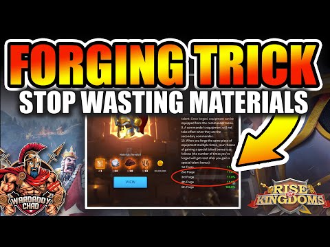 Forging New Equipment: Use This Trick & Save Materials- Rise of Kingdoms
