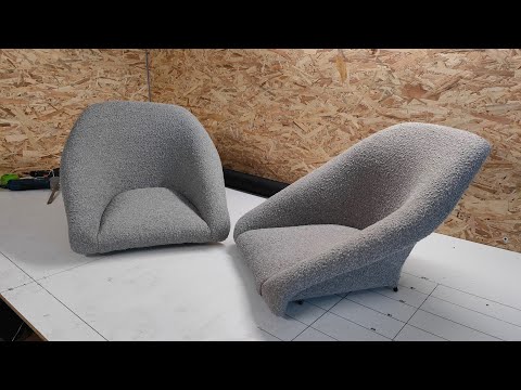 Fotel Ewa renowacja muszelki z czasów PRL