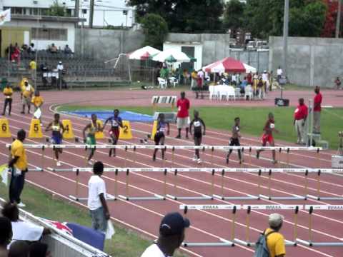 2011 CAC Age Group 60m Hurdles Girls 13-14 Heat 5