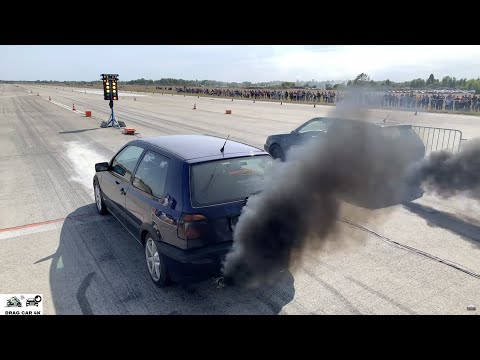 VOLKSWAGEN GOLF III 1.9 TDI vs VOLKSWAGEN GOLF III 1.9 TDI drag race 1/4 mile 🏍🚦 - 4K