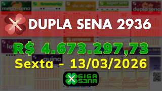 Resultado da Dupla Sena 2936, Sexta-feira, 13/03/2026