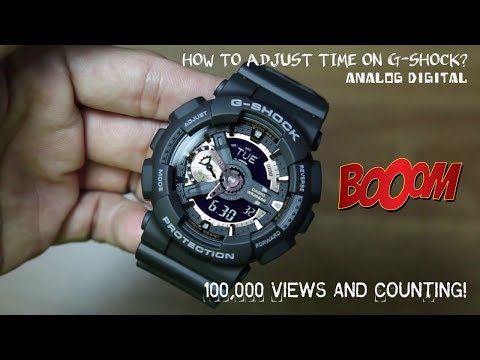 How to adjust time on G Shock (Analog-Digital)!!!