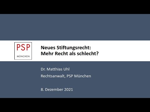 Neues Stiftungsrecht:  Mehr Recht als schlecht?