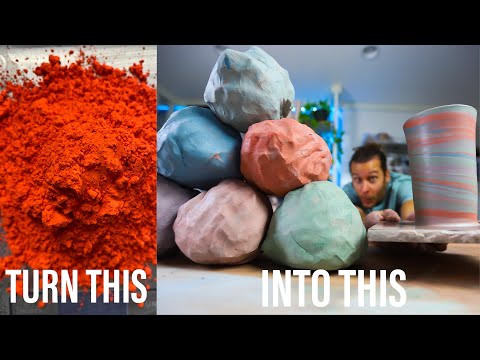 How to MAKE COLORED CLAY!!!  The ENTIRE PROCESS!