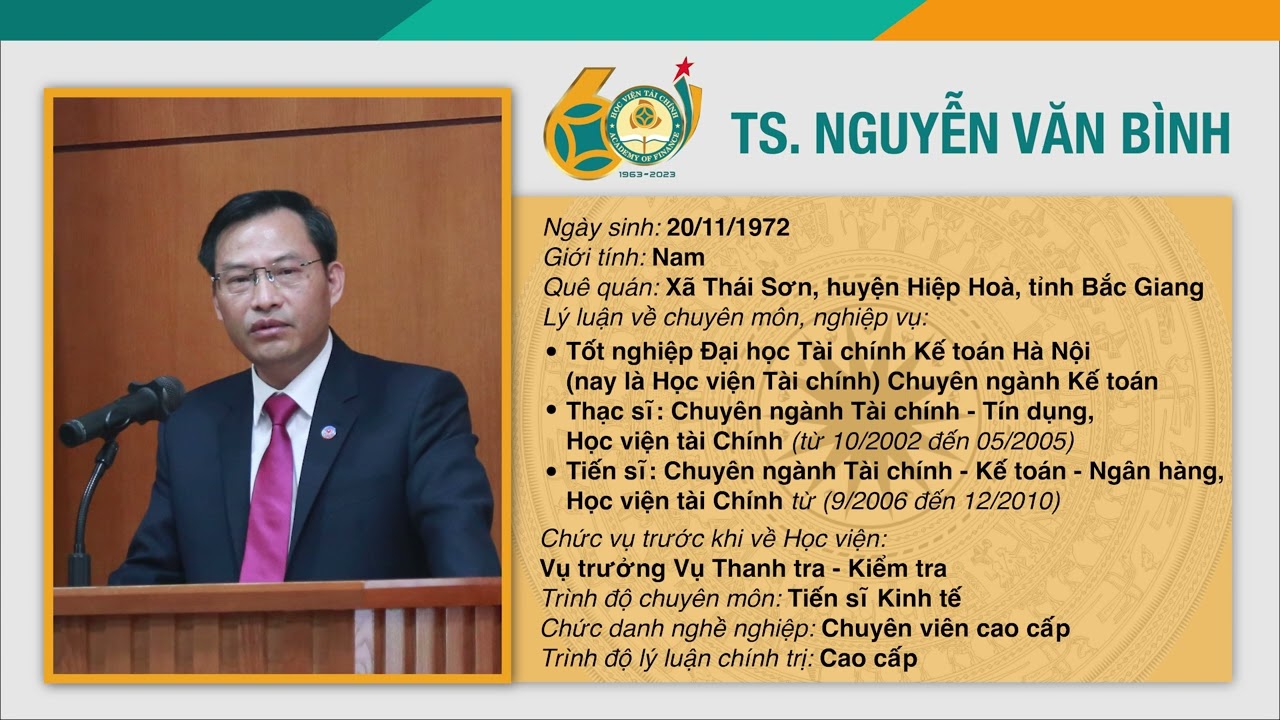 Lễ công bố quyết định tiếp nhận và bổ nhiệm Phó giám đốc Học viện Tài chính