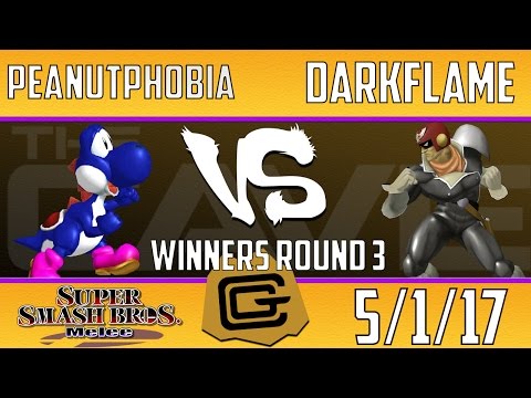 TCG Melee - Peanutphobia (Yoshi) vs DarkFlame (Captain Falcon) - WR3 SSBM 5/1/17
