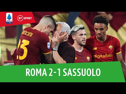 Roma vs Sassuolo (2-1) | Jose goes crazy in 1000th game | Serie A Highlights