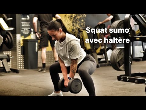 Squat sumo avec haltère - Coach Séra