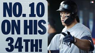 Birthday blast! ???? Aaron Judge crushes a LONG home run on his birthday! ???? (His 10th of the season!)