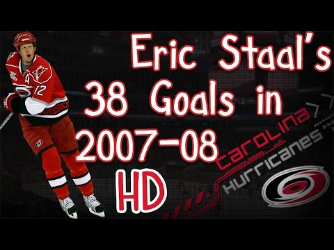 Eric Staal's 38 Goals in 2007-08 (HD)