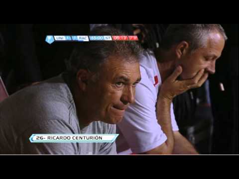 Gol de Centurión. Unión 1 - Racing 1. Torneo Inicial 2012. Fecha 19. Fútbol Para Todos.