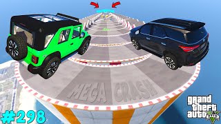 How Franklin Take Most Impossible Curvy Mega Crash Ramp Challenge | Gaming Dessi