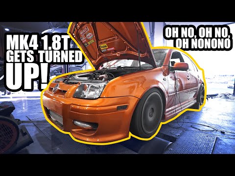 Turning up the boost on this MK4 1.8T Big Turbo. Turns into a bit of a smoke show.