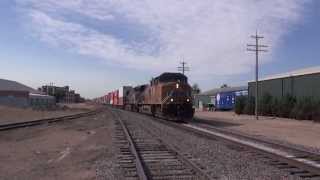 preview picture of video 'Union Pacific 5632 6394 Passing by Greeley Freight Station Museum'