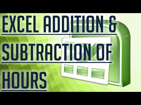 [Free Excel Tutorial] EXCEL ADDITION AND SUBTRACTION OF HOURS- Full HD
