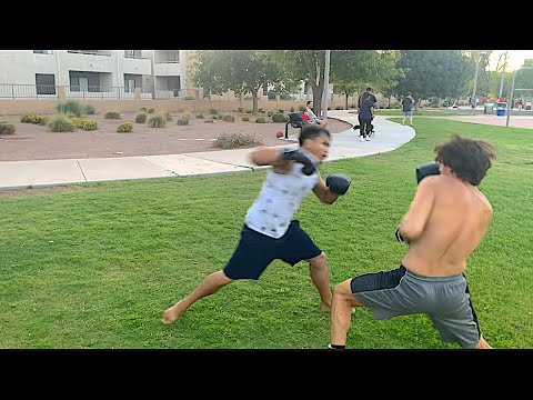 Christian FOUGHT A Guy At The Park & THIS Happened | Kickboxing Sparring