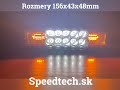 LED pracovné svetlo - biele 10x3W / oranžový Predátor 6x3W LED / 10-30V / ECE R10 (156x43x48mm) - Video Youtube