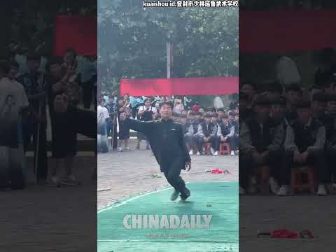 Teenager performs drunken boxing