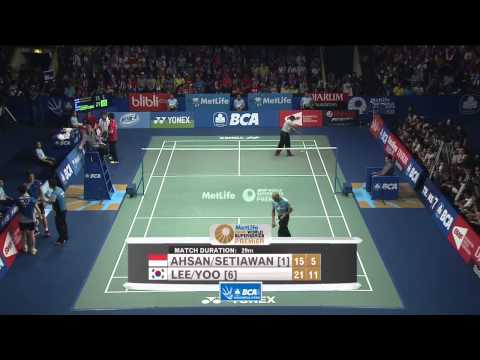 2014 BCA INDONESIA OPEN - F - MD - M AHSAN/H SETIAWAN  [1] (INA) VS LEE Y D/YOO Y S [6] (KOR)