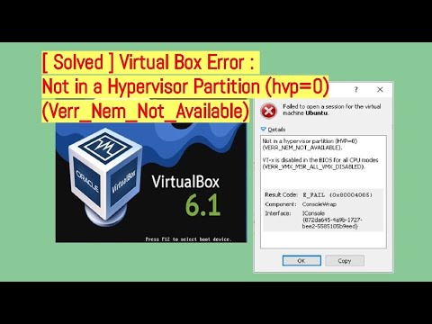 Ошибка amd-v. Hvp 0 verr nem not available. Virtualbox error. Not in a hypervisor partition virtualbox. Vmx unrestricted guest.