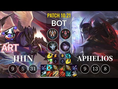 RJ Art Jhin vs Aphelios Bot - KR Patch 10.21