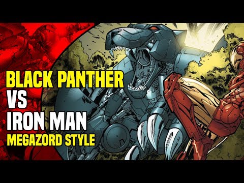 Black Panther: Black Panther vs Iron Man Megazord Style
