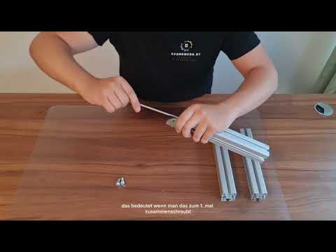Eckwinkel für Aluminiumprofile | Montage Schritt für Schritt erklärt