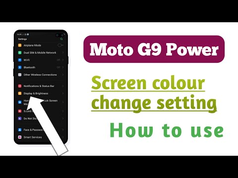 Moto G9 Power , Screen Colour change setting How to change screen colour