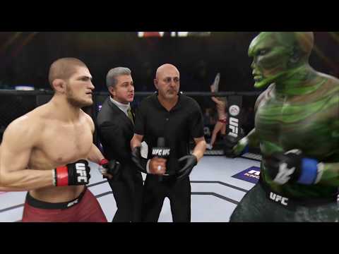 Khabib vs. Swamp Thing (EA sports UFC 3) - CPU vs. CPU - Crazy UFC 👊🤪