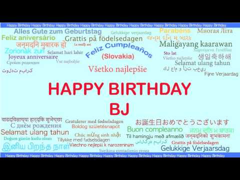 BJ   Languages Idiomas - Happy Birthday