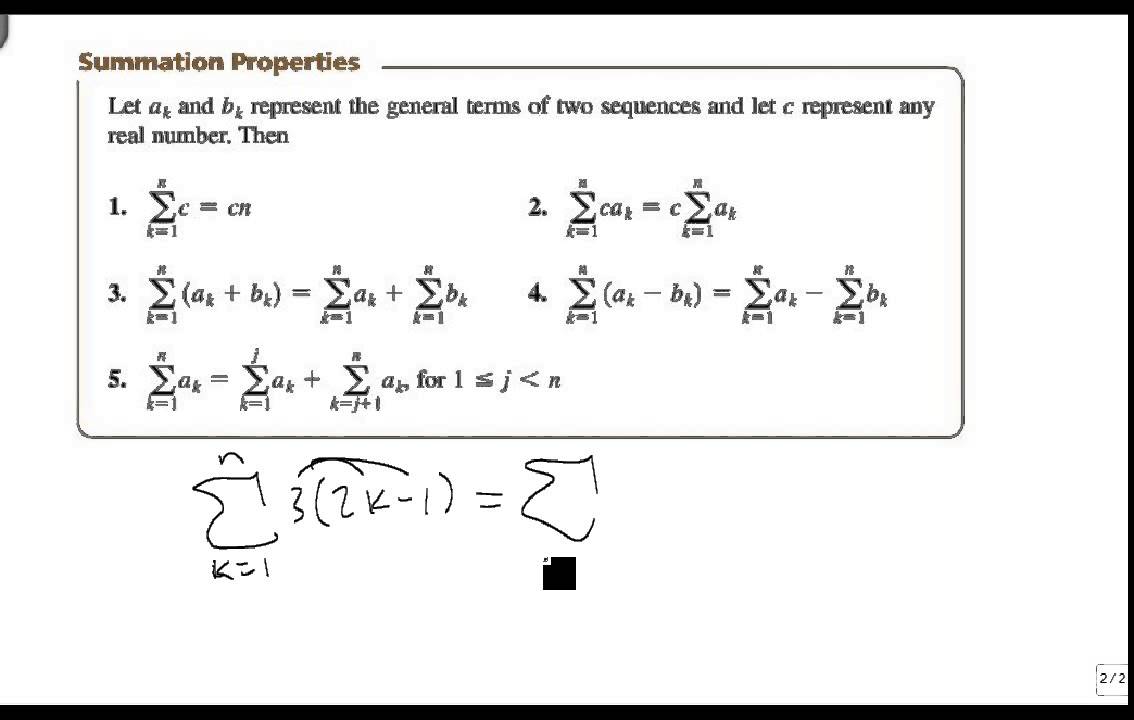 Properties of Summation