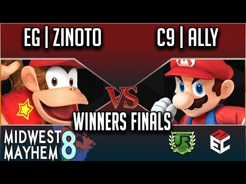 Midwest Mayhem 8 WINNERS FINALS - EG | Zinoto (Diddy Kong) vs C9 | Ally (Mario)